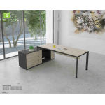 Bureau Manager /AATD0114 – MDF Aluminium Gris – Image 2