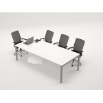 Table de Réunion /REUN220– MDF Blanc Épuré – Image 2